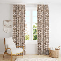 Beige Palaka Quilt Hawaii Window Curtain Hawaiian Tropical Monstera Sea Turtle