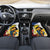 Personalised Philippines Women's Day Car Mats Filipino Golden Sun With Polynesian Pattern