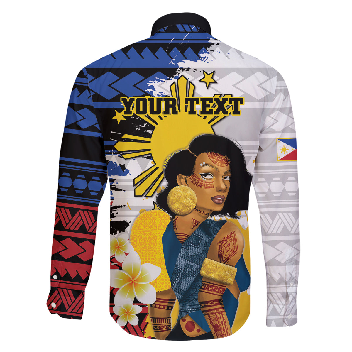 Personalised Philippines Women's Day Family Matching Mermaid Dress and Hawaiian Shirt Filipino Golden Sun With Polynesian Pattern LT14 - Polynesian Pride