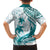 Cyan Polynesia Hawaiian Shirt Polynesian Turtle Shark Tattoo Tropical Vintage LT14 - Polynesian Pride