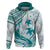 Cyan Polynesia Hoodie Polynesian Turtle Shark Tattoo Tropical Vintage LT14 Pullover Hoodie Cyan - Polynesian Pride