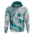 Cyan Polynesia Hoodie Polynesian Turtle Shark Tattoo Tropical Vintage LT14 Zip Hoodie Cyan - Polynesian Pride