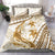 Gold Polynesia Bedding Set Polynesian Turtle Shark Tattoo Tropical Vintage