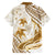 Gold Polynesia Family Matching Off Shoulder Long Sleeve Dress and Hawaiian Shirt Polynesian Turtle Shark Tattoo Tropical Vintage LT14 - Polynesian Pride