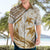 Gold Polynesia Hawaiian Shirt Polynesian Turtle Shark Tattoo Tropical Vintage LT14 - Polynesian Pride