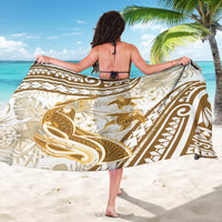 Gold Polynesia Sarong Polynesian Turtle Shark Tattoo Tropical Vintage