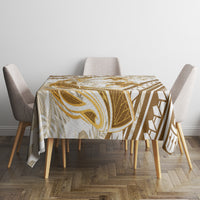 Gold Polynesia Tablecloth Polynesian Turtle Shark Tattoo Tropical Vintage