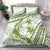 Lime Green Polynesia Bedding Set Polynesian Turtle Shark Tattoo Tropical Vintage