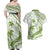 Lime Green Polynesia Couples Matching Off Shoulder Maxi Dress and Hawaiian Shirt Polynesian Turtle Shark Tattoo Tropical Vintage LT14 - Polynesian Pride