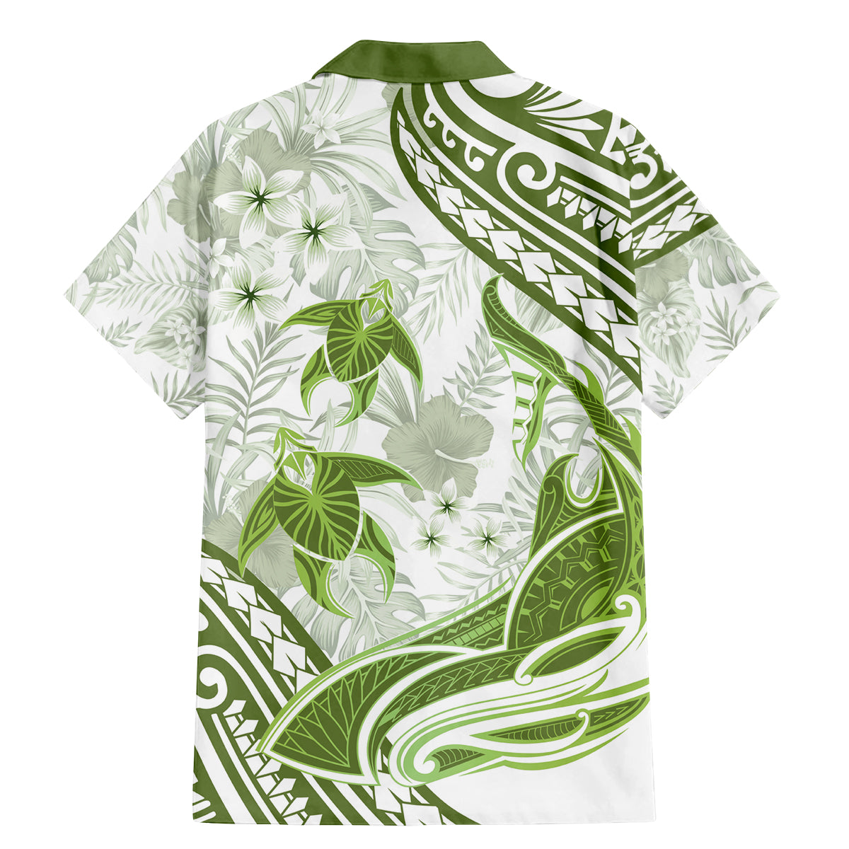 Lime Green Polynesia Family Matching Mermaid Dress and Hawaiian Shirt Polynesian Turtle Shark Tattoo Tropical Vintage LT14 - Polynesian Pride