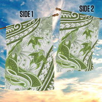 Lime Green Polynesia Garden Flag Polynesian Turtle Shark Tattoo Tropical Vintage