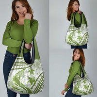 Lime Green Polynesia Grocery Bag Polynesian Turtle Shark Tattoo Tropical Vintage