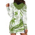 Lime Green Polynesia Hoodie Dress Polynesian Turtle Shark Tattoo Tropical Vintage LT14 - Polynesian Pride