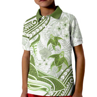 Lime Green Polynesia Kid Polo Shirt Polynesian Turtle Shark Tattoo Tropical Vintage LT14 Kid Lime Green - Polynesian Pride