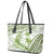 Lime Green Polynesia Leather Tote Bag Polynesian Turtle Shark Tattoo Tropical Vintage