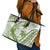 Lime Green Polynesia Leather Tote Bag Polynesian Turtle Shark Tattoo Tropical Vintage