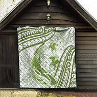 Lime Green Polynesia Quilt Polynesian Turtle Shark Tattoo Tropical Vintage