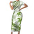 Lime Green Polynesia Short Sleeve Bodycon Dress Polynesian Turtle Shark Tattoo Tropical Vintage LT14 Long Dress Lime Green - Polynesian Pride