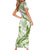 Lime Green Polynesia Short Sleeve Bodycon Dress Polynesian Turtle Shark Tattoo Tropical Vintage LT14 - Polynesian Pride