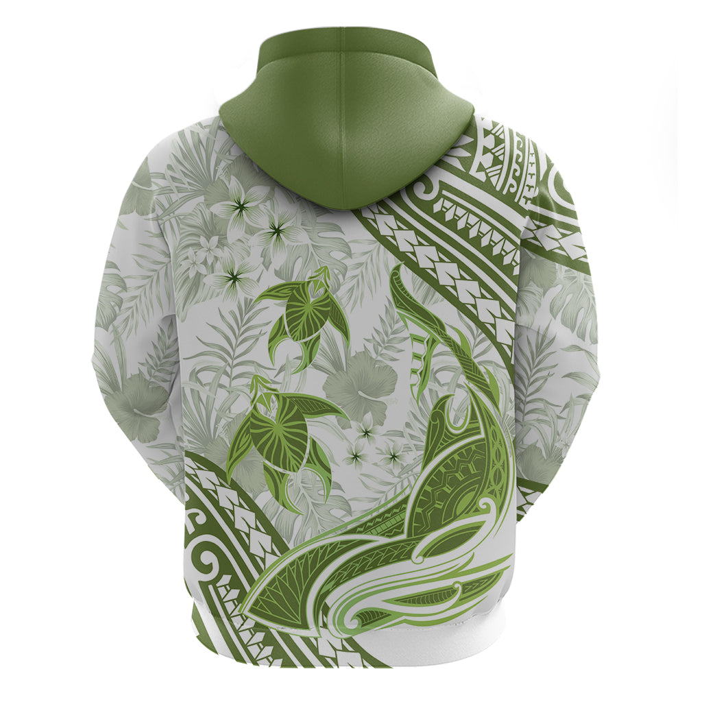 Lime Green Polynesia Zip Hoodie Polynesian Turtle Shark Tattoo Tropical Vintage LT14 - Polynesian Pride