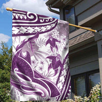 Purple Polynesia Garden Flag Polynesian Turtle Shark Tattoo Tropical Vintage