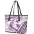 Purple Polynesia Leather Tote Bag Polynesian Turtle Shark Tattoo Tropical Vintage