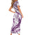 Purple Polynesia Short Sleeve Bodycon Dress Polynesian Turtle Shark Tattoo Tropical Vintage LT14 - Polynesian Pride