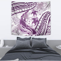 Purple Polynesia Tapestry Polynesian Turtle Shark Tattoo Tropical Vintage