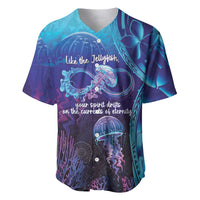 Polynesia Jellyfish Memorial Personalised Baseball Jersey Infinity Jellies Polynesian Pattern
