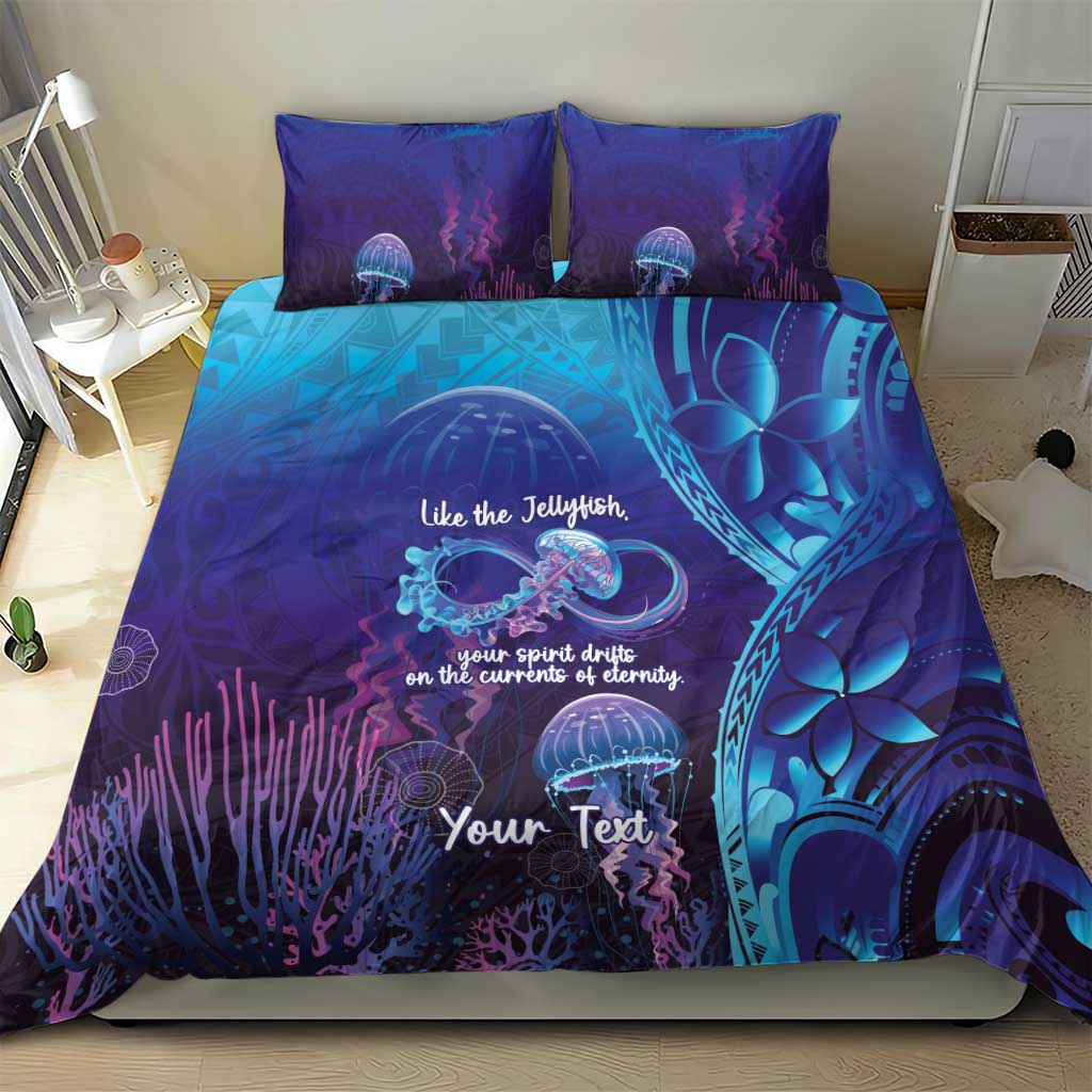 Polynesia Jellyfish Memorial Personalised Bedding Set Infinity Jellies Polynesian Pattern