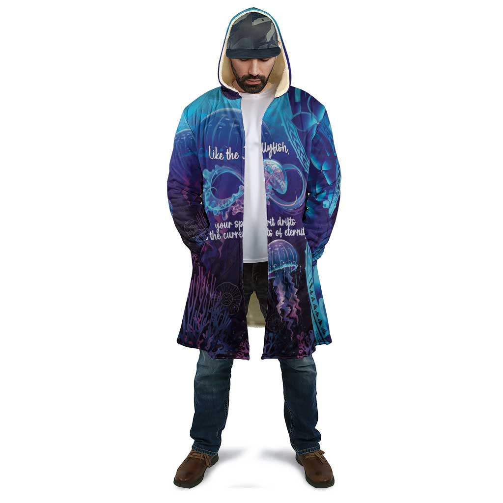 Polynesia Jellyfish Memorial Personalised Cloak Infinity Jellies Polynesian Pattern