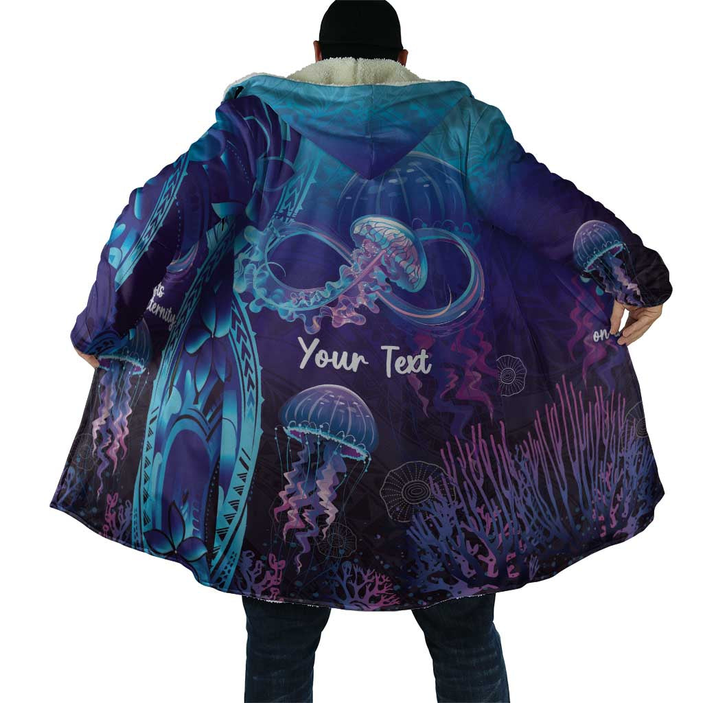 Polynesia Jellyfish Memorial Personalised Cloak Infinity Jellies Polynesian Pattern