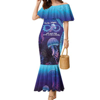 Polynesia Jellyfish Memorial Personalised Family Matching Mermaid Dress and Hawaiian Shirt Infinity Jellies Polynesian Pattern