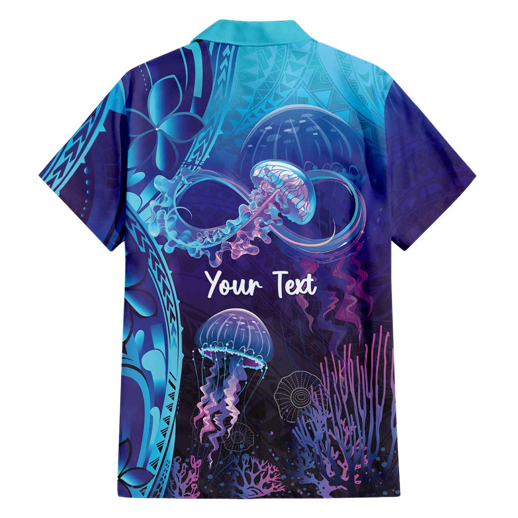 Polynesia Jellyfish Memorial Personalised Family Matching Tank Maxi Dress and Hawaiian Shirt Infinity Jellies Polynesian Pattern