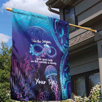 Polynesia Jellyfish Memorial Personalised Garden Flag Infinity Jellies Polynesian Pattern