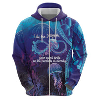Polynesia Jellyfish Memorial Personalised Hoodie Infinity Jellies Polynesian Pattern