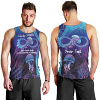 Polynesia Jellyfish Memorial Personalised Men Tank Top Infinity Jellies Polynesian Pattern