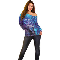 Polynesia Jellyfish Memorial Personalised Off Shoulder Sweater Infinity Jellies Polynesian Pattern