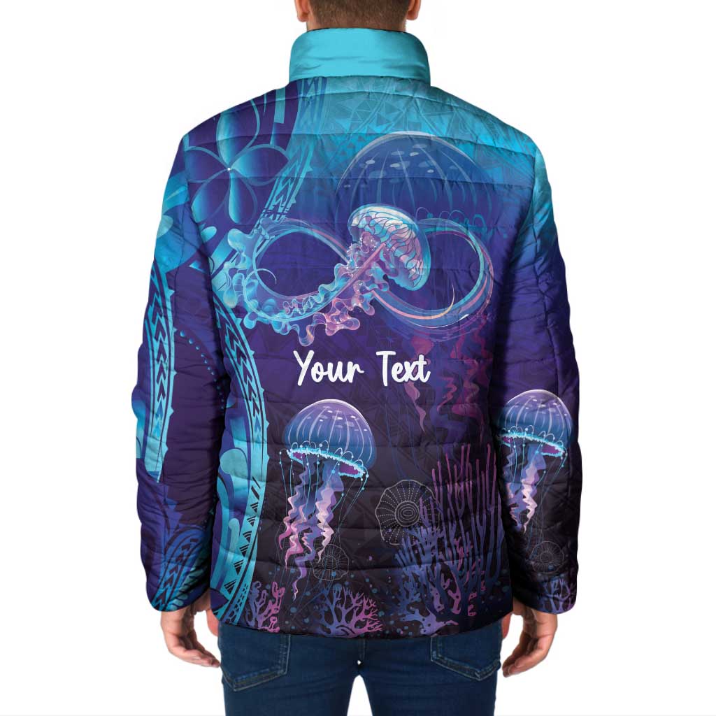 Polynesia Jellyfish Memorial Personalised Padded Jacket Infinity Jellies Polynesian Pattern
