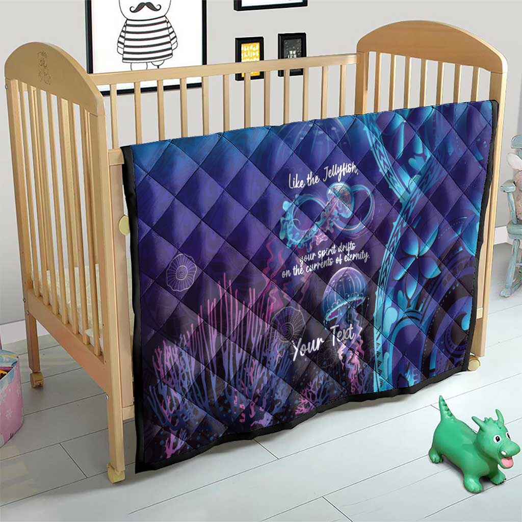 Polynesia Jellyfish Memorial Personalised Quilt Infinity Jellies Polynesian Pattern