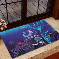 Polynesia Jellyfish Memorial Personalised Rubber Doormat Infinity Jellies Polynesian Pattern
