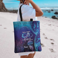 Polynesia Jellyfish Memorial Personalised Tote Bag Infinity Jellies Polynesian Pattern