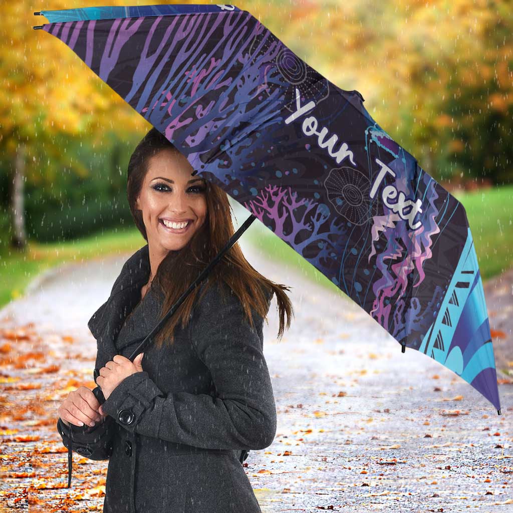 Polynesia Jellyfish Memorial Personalised Umbrella Infinity Jellies Polynesian Pattern