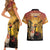 Australia And New Zealand ANZAC Couples Matching Short Sleeve Bodycon Dress and Hawaiian Shirt Aussie Kangaroo With Aotearoa Kiwi Lest We Forget