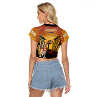 Australia And New Zealand ANZAC Raglan Cropped T Shirt Aussie Kangaroo With Aotearoa Kiwi Lest We Forget