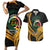 Personalised Vanuatu Independence Day Couples Matching Short Sleeve Bodycon Dress and Hawaiian Shirt July 30 Vanuatuan Pig Tusk