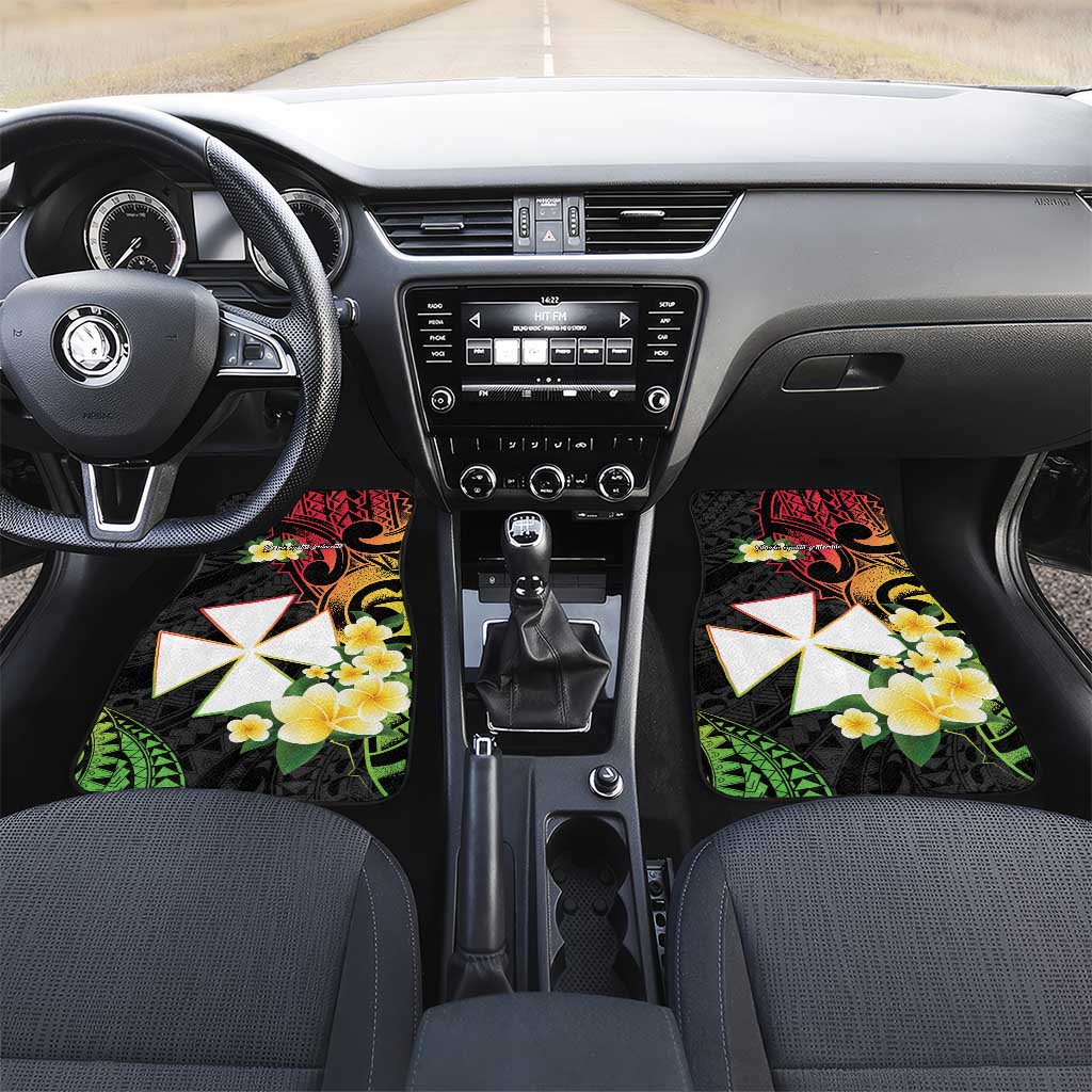 Wallis and Futuna Victory Day Car Mats Liberty Equality Fraternity Polynesian Plumeria