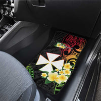Wallis and Futuna Victory Day Car Mats Liberty Equality Fraternity Polynesian Plumeria