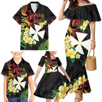 Wallis and Futuna Victory Day Family Matching Mermaid Dress and Hawaiian Shirt Liberty Equality Fraternity Polynesian Plumeria