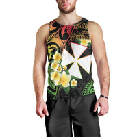 Wallis and Futuna Victory Day Men Tank Top Liberty Equality Fraternity Polynesian Plumeria
